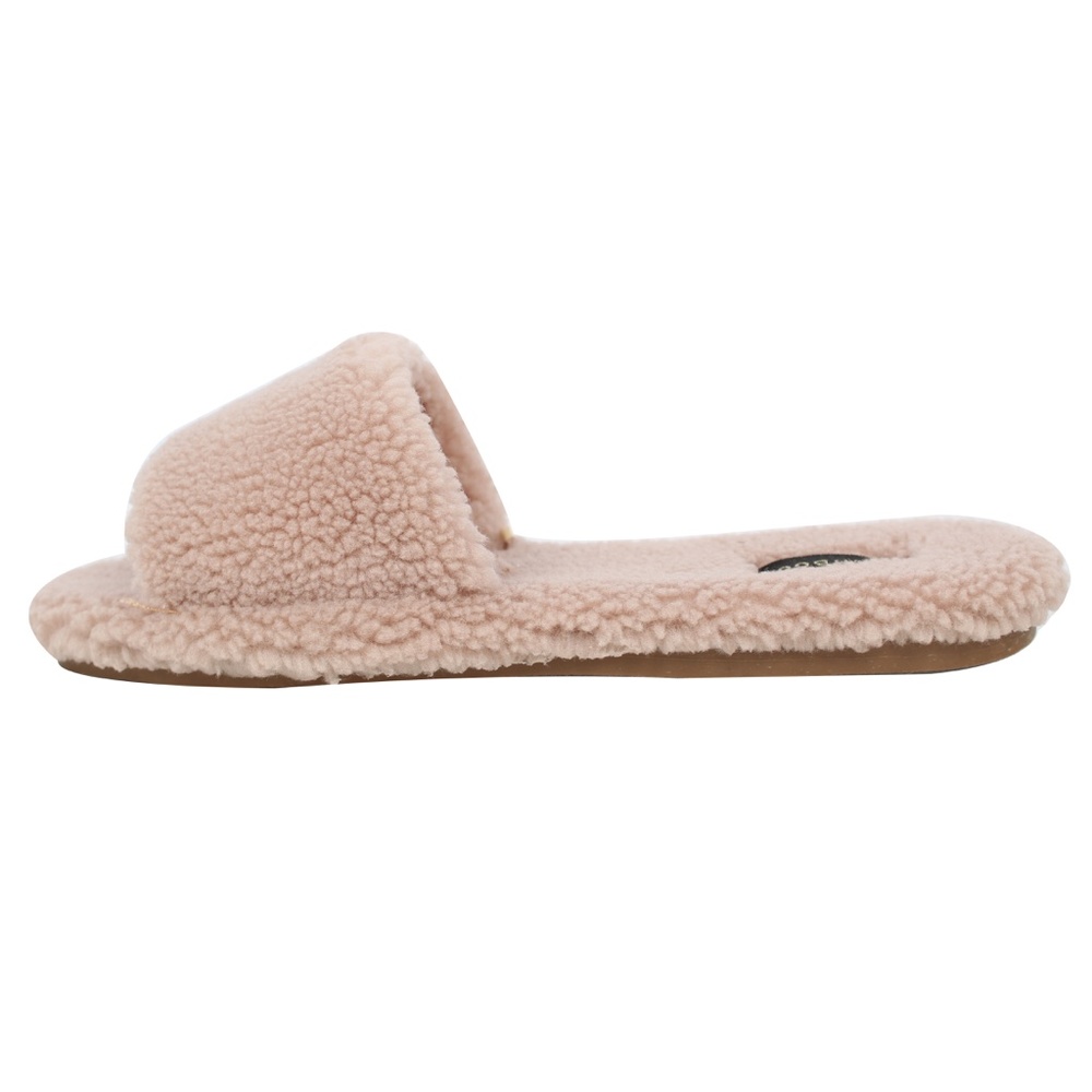 Size 8.5 Blush Faux Sherpa Slide Sandals - Picture 4 of 7